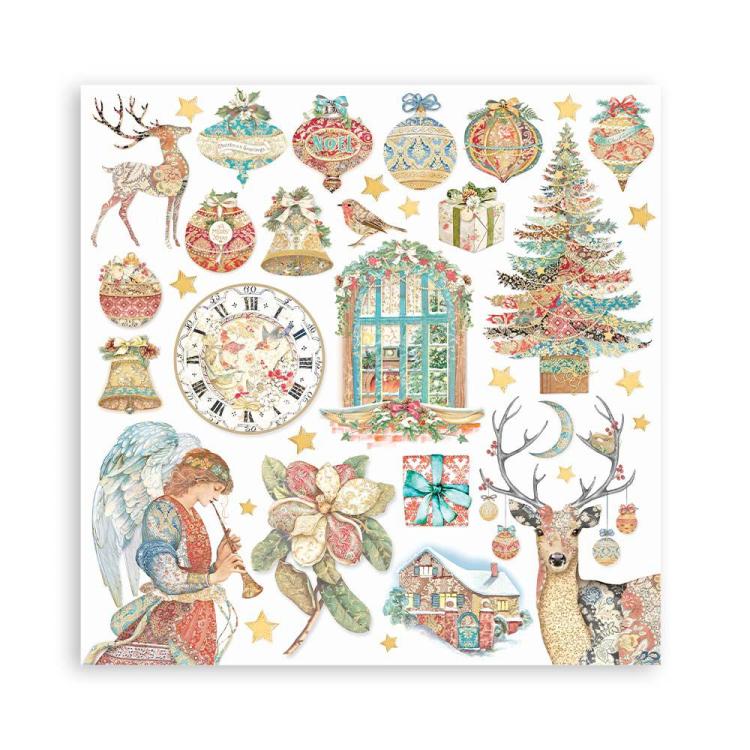 SBBL137 Stamperia 12x12 Paper Pad Christmas Greetings