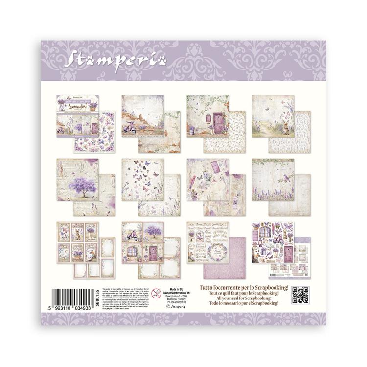 SBBL155 Stamperia Lavender 12x12 Inch Paper Pack