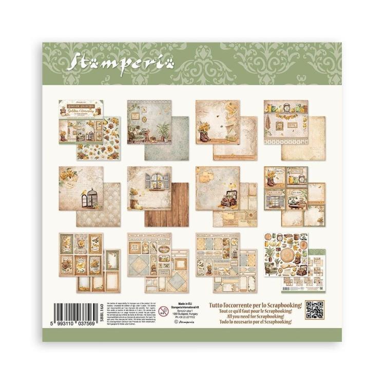 SBBL160 Stamperia Golden Harmony 12x12 Inch Paper Pack