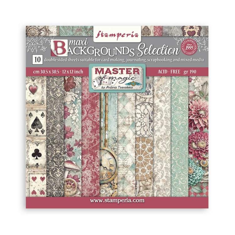 SBBL167 Stamperia Master of Magic 12x12 Inch Paper Pack Backgrounds