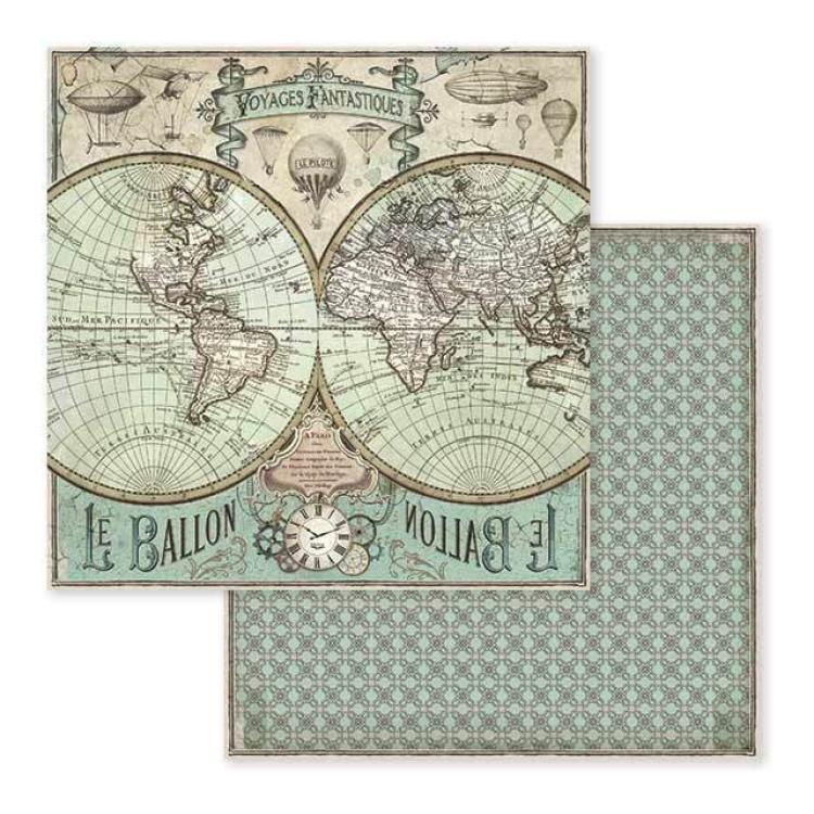 Stamperia 12x12 Paper Pad Voyages Fantastiques #SBBL53