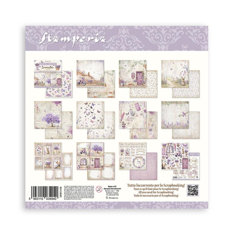 SBBS108 Stamperia Lavender 8x8 Paper Pad