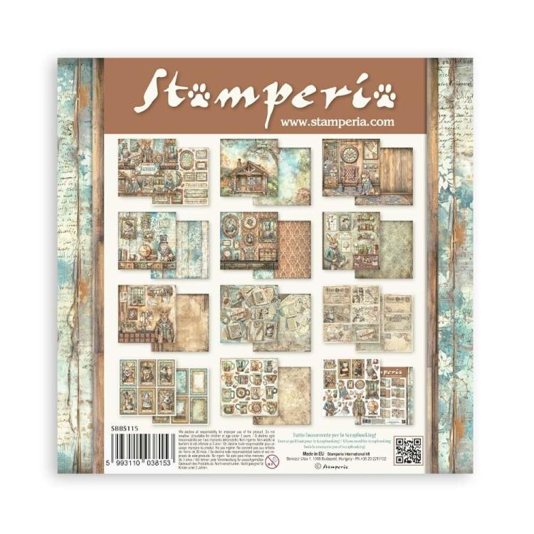 SBBS115 Stamperia Alterego 8x8 Paper Pad