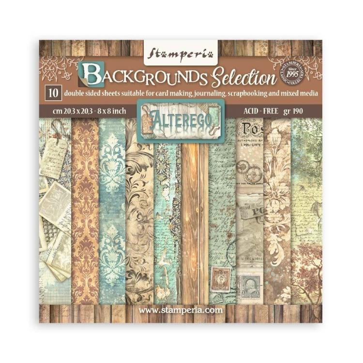 SBBS117 Stamperia Alterego 8x8 Paper Pad Backgrounds