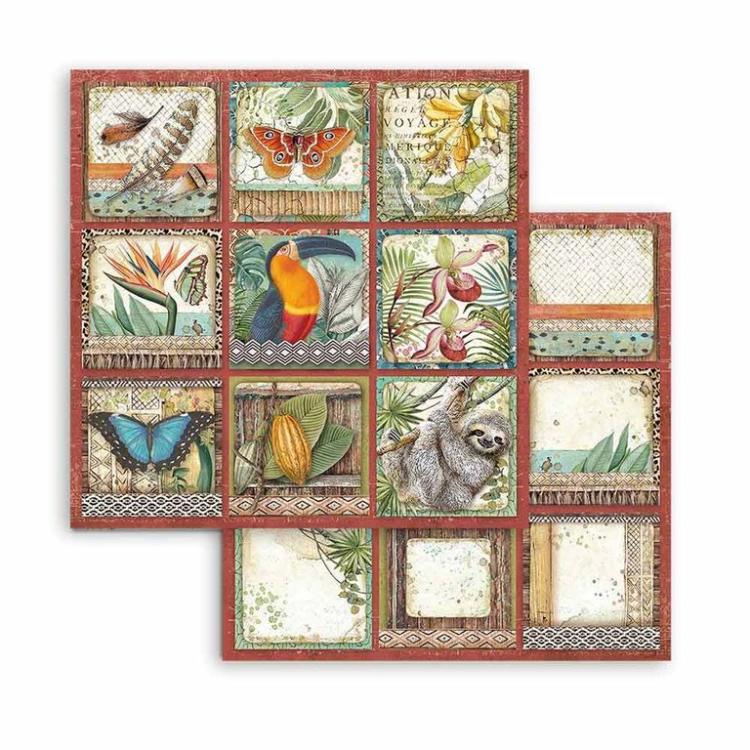 Stamperia 8x8 Paper Pad Amazonia #SBBS28