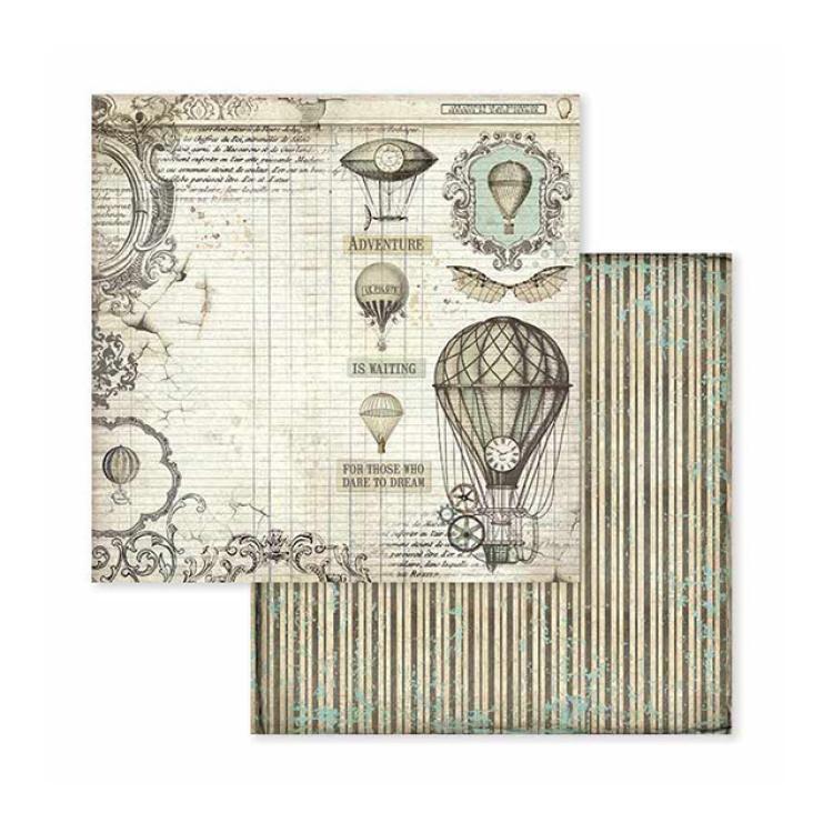 Stamperia 8x8 Paper Pad Voyages Fantastiques #SBBS30