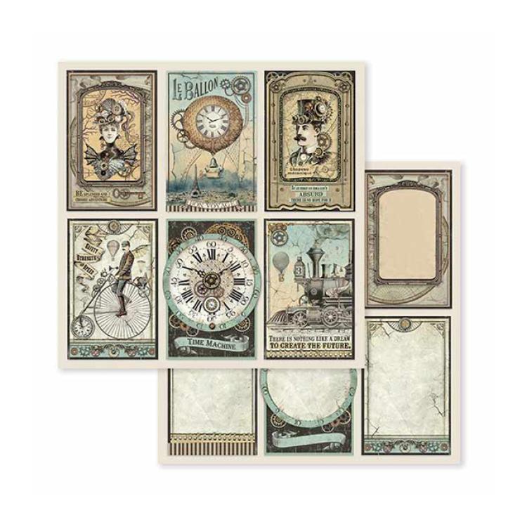 Stamperia 8x8 Paper Pad Voyages Fantastiques #SBBS30