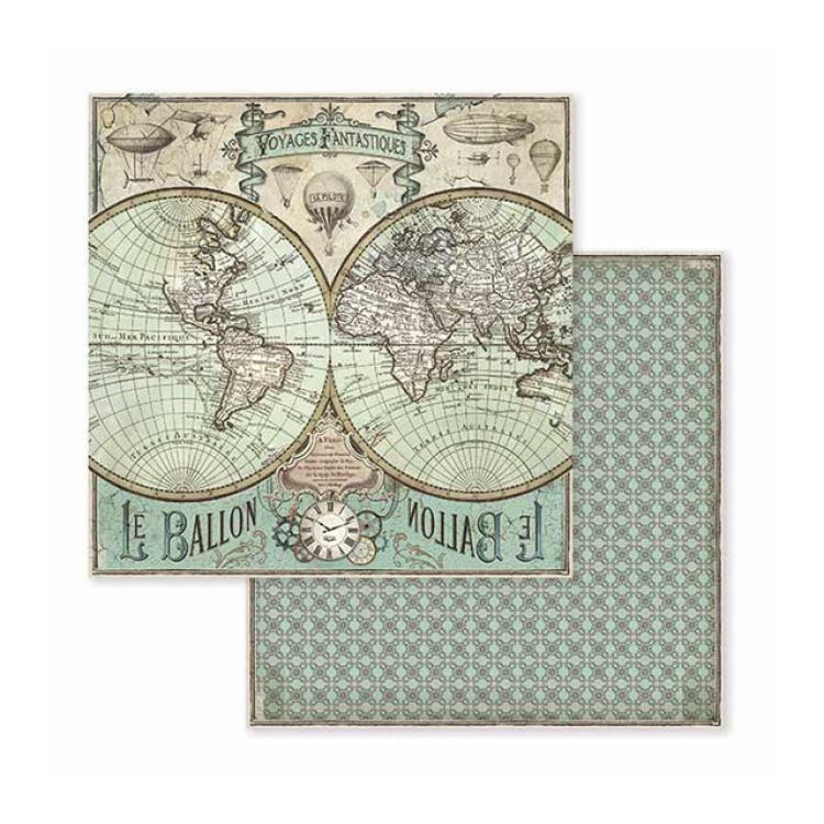 Stamperia 8x8 Paper Pad Voyages Fantastiques #SBBS30