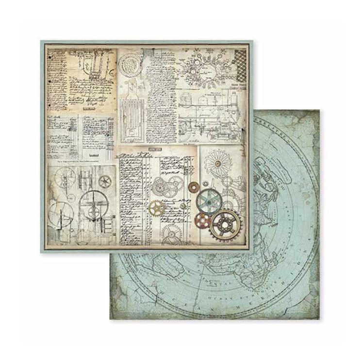 Stamperia 8x8 Paper Pad Voyages Fantastiques #SBBS30