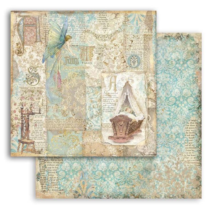 Stamperia 8x8 Paper Pad Sleeping Beauty #SBBS38