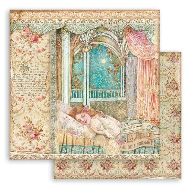 Stamperia 8x8 Paper Pad Sleeping Beauty #SBBS38