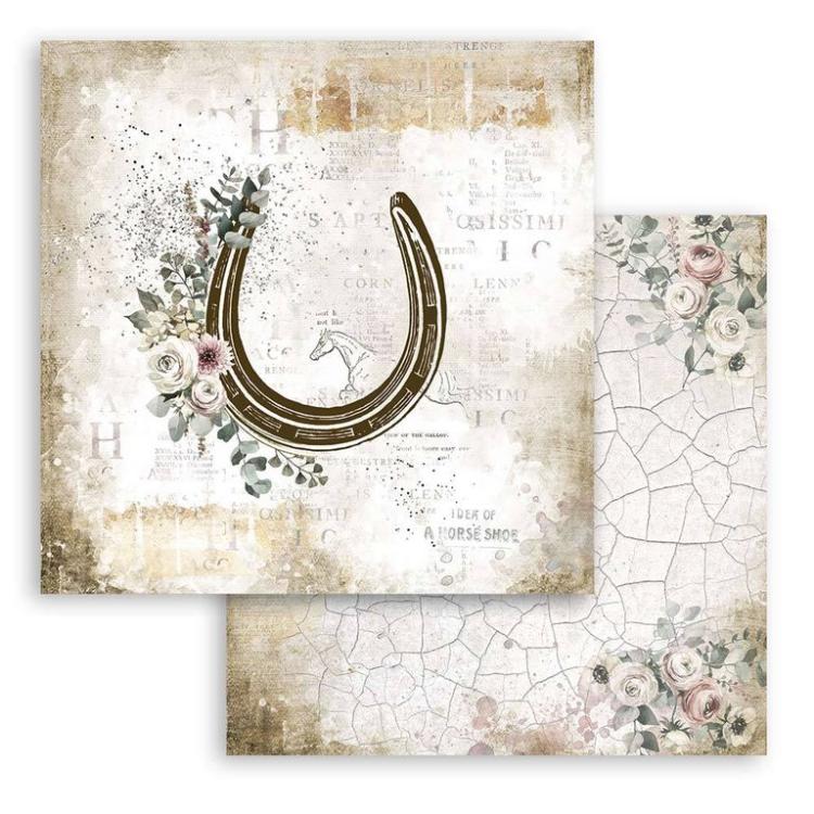 Stamperia 8x8 Paper Pad Romantic Horses #SBBS39