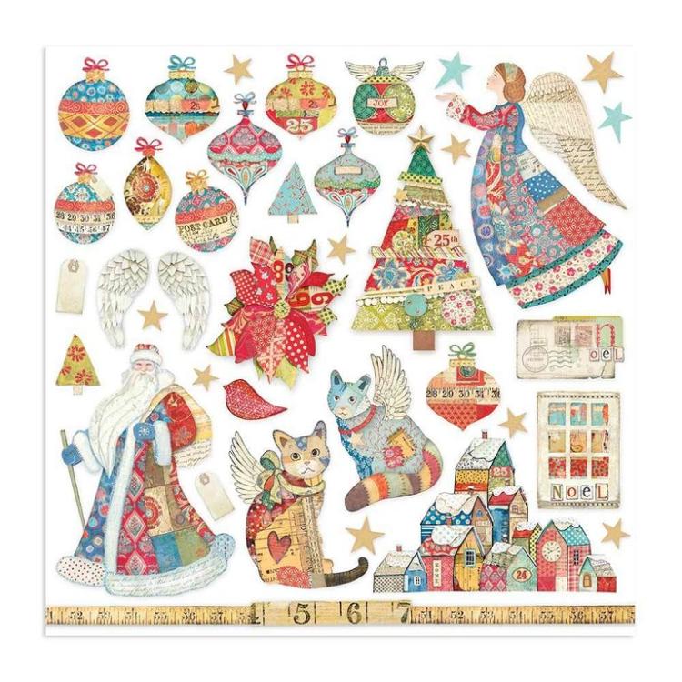 Stamperia 8x8 Paper Pad Christmas Patchwork #SBBS40