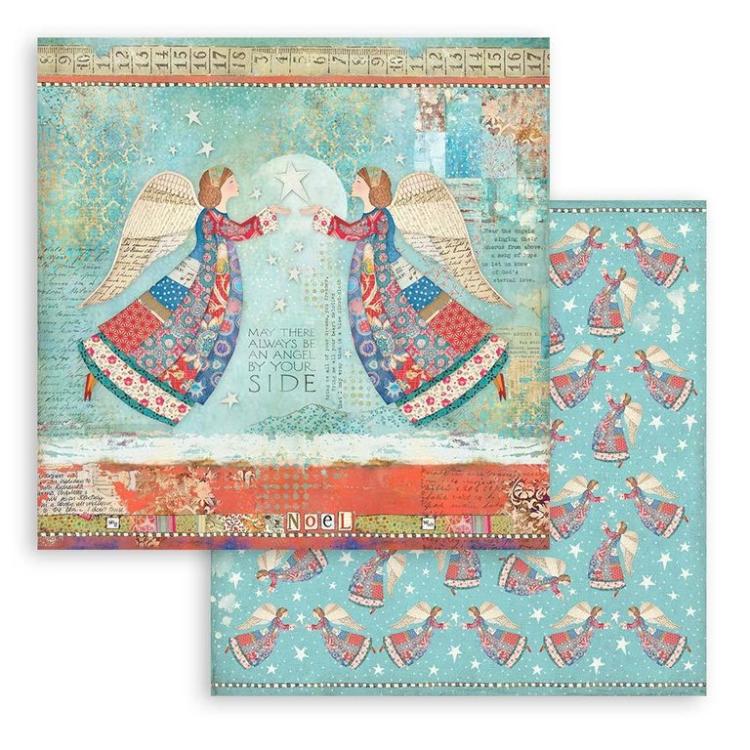 Stamperia 8x8 Paper Pad Christmas Patchwork #SBBS40