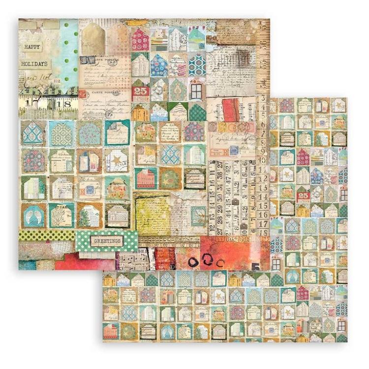 Stamperia 8x8 Paper Pad Christmas Patchwork #SBBS40