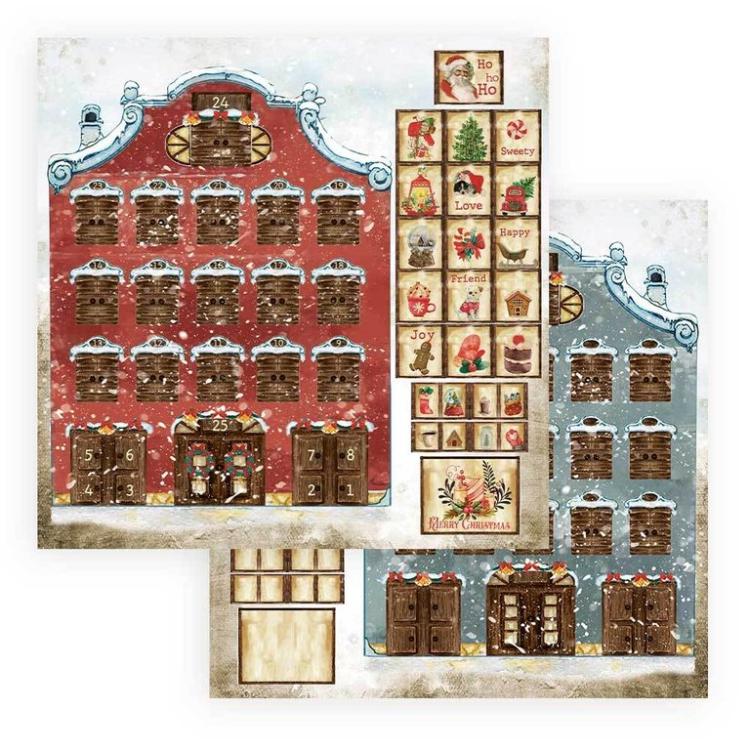 Stamperia 8x8 Paper Pad Romantic Christmas #SBBS44