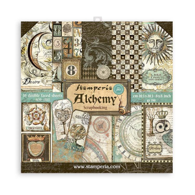 Stamperia 8x8 Paper Pad Alchemy #SBBS51