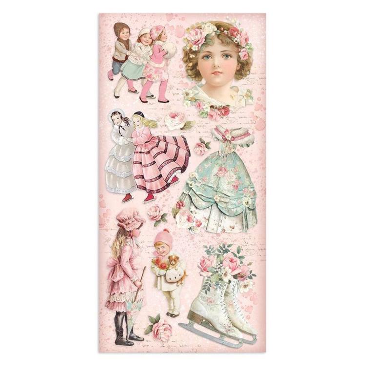 Stamperia Collectable 15x30cm Pink Christmas #09