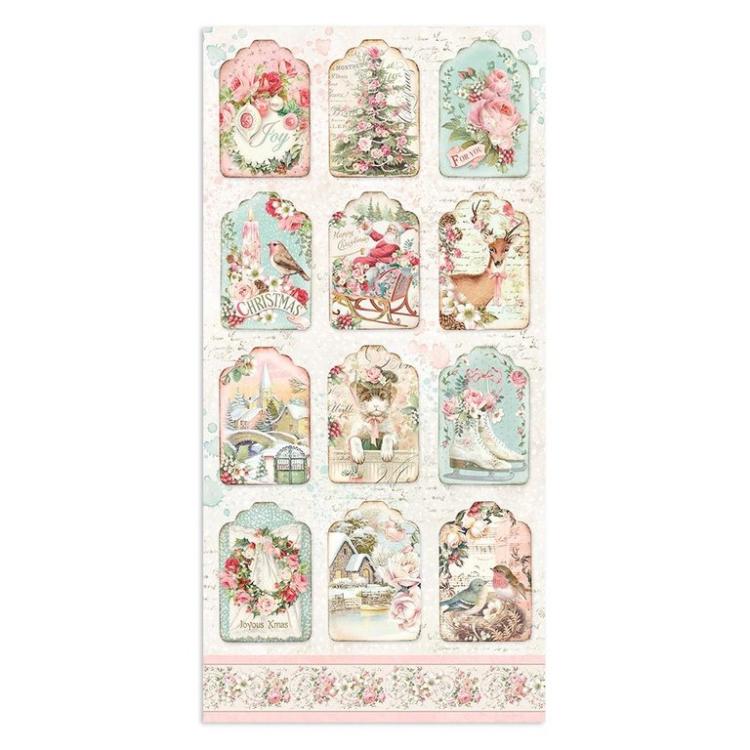 Stamperia Collectable 15x30cm Pink Christmas #09