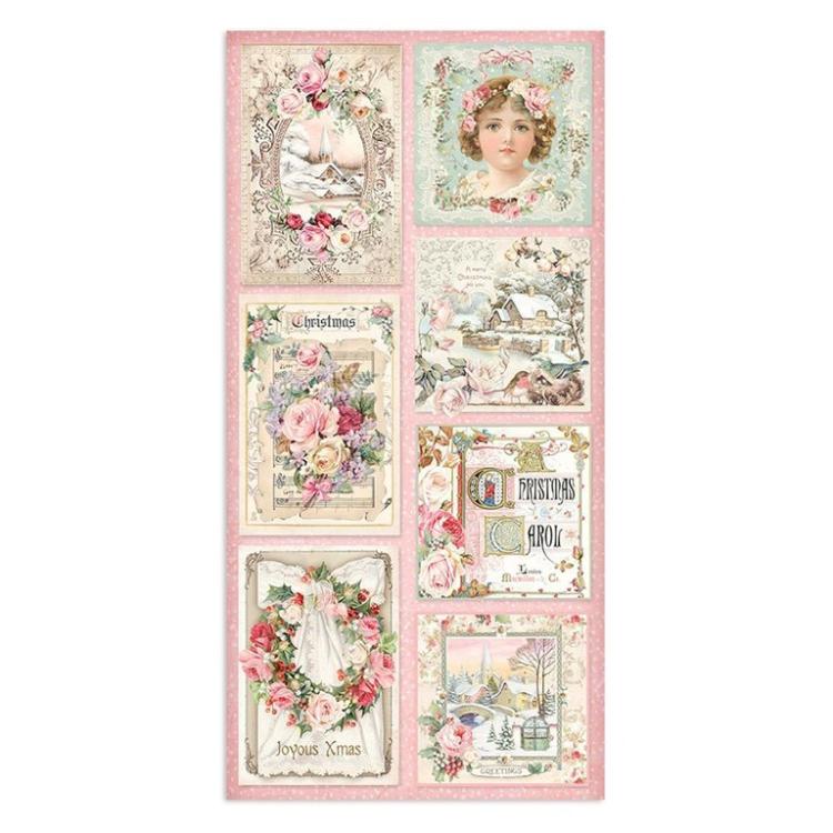 Stamperia Collectable 15x30cm Pink Christmas #09