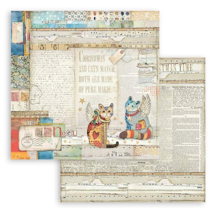 Stamperia 6x6 Paper Pad Christmas Patchwork #SBBXS05