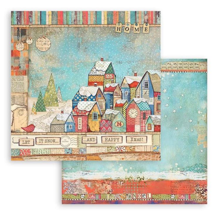 Stamperia 6x6 Paper Pad Christmas Patchwork #SBBXS05