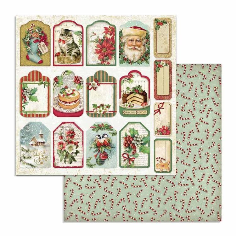 Stamperia 6x6 Paper Pad Classic Christmas #SBBXS06