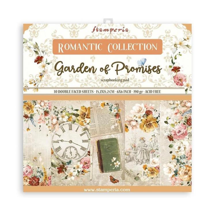 Stamperia 6x6 Paper Pad Garden of Promises SBBXS16