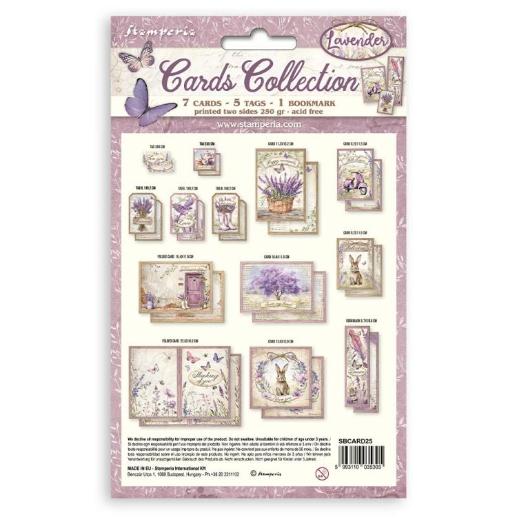 SBCARD25 Stamperia Cards Collection Lavender