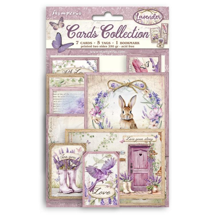 SBCARD25 Stamperia Cards Collection Lavender