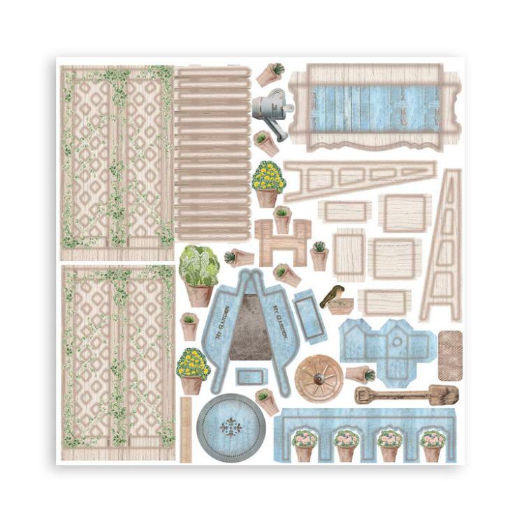 Stamperia 3D Paper Kit Romantic Garden House POP10