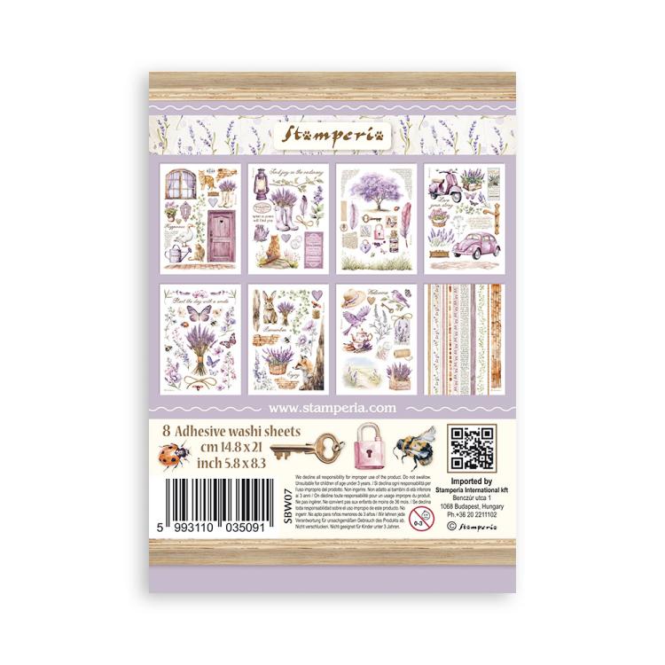 SBW07 Stamperia Lavender A5 Washi Pad (8pcs)