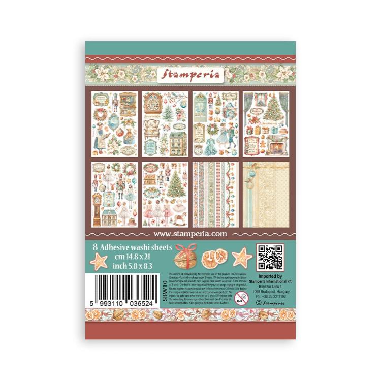 SBW10 Stamperia The Nutcracker A5 Washi Pad (8pcs)