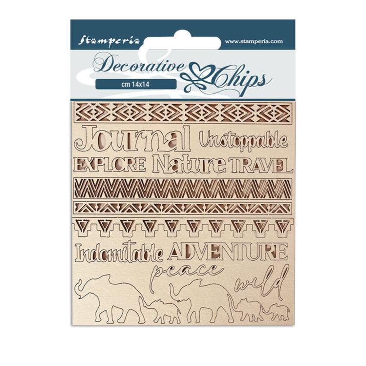 Stamperia Decorative Chips Savana Adventure #129