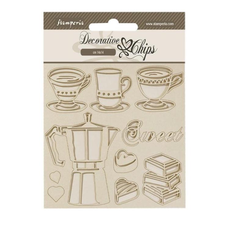 SCB194 Stamperia Chips Coffee and Chocolate Moka