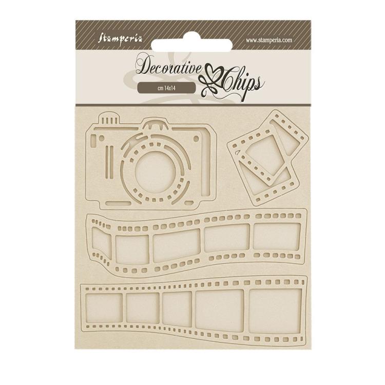 SCB247 Stamperia Dewdrops Decorative Chips Art Of Photograph