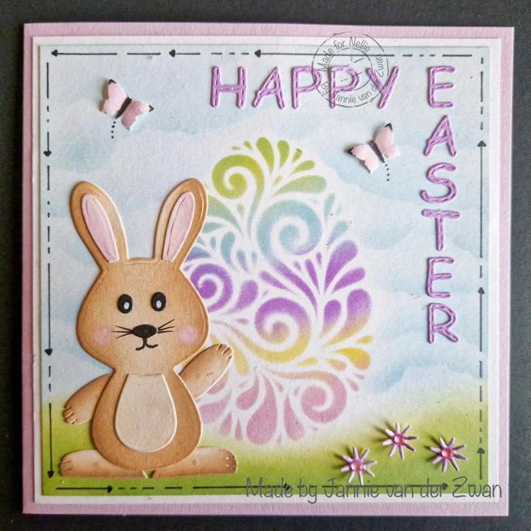 SD273 Nellie Snellen Shape Dies Continue Easter Bunny