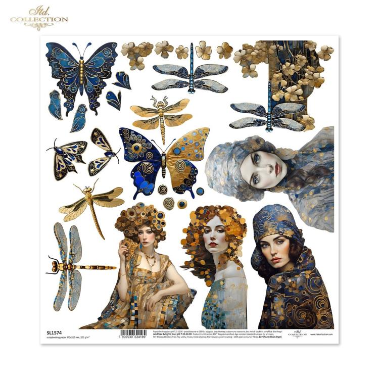 SL1574 ITD Collection Inspired by Klimt 12x12 Paper Sheet