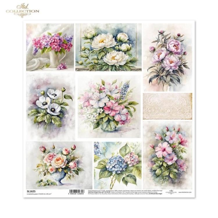 SL1625 ITD Collection Flowers Bouquets 12x12 Sheet