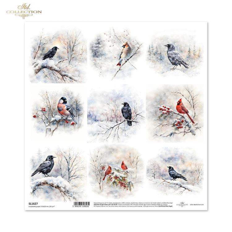 SL1627 ITD Collection Winter Birds12x12 Sheet