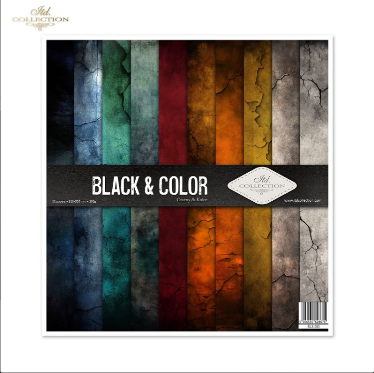 SLS083 ITD Collection Black & Color 12x12 Paper Pad