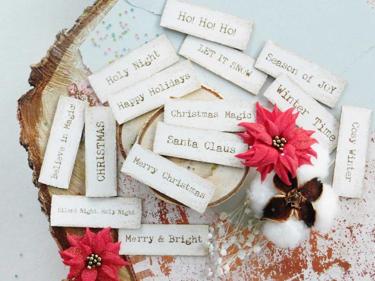 Creative Studio Chipboard Christmas Christmas Sentiments #2744