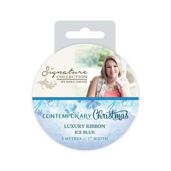 Sara Contemporary Christmas Luxury Ribbon Ice Blue