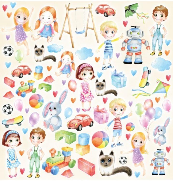 ScrapAndMe 12x12 Paper Pack Joyful Kids