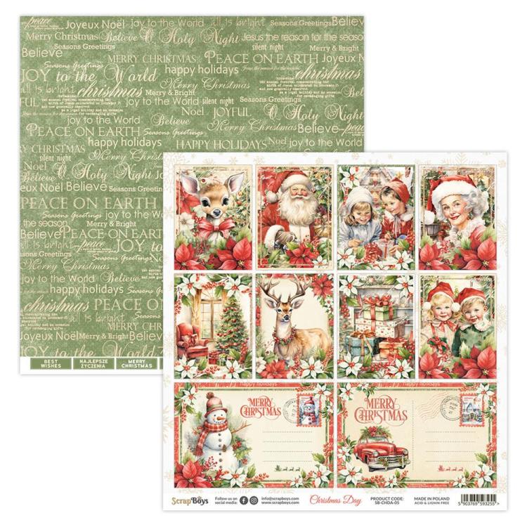 ScrapBoys 12x12 Paper Sheet Christmas Day #05