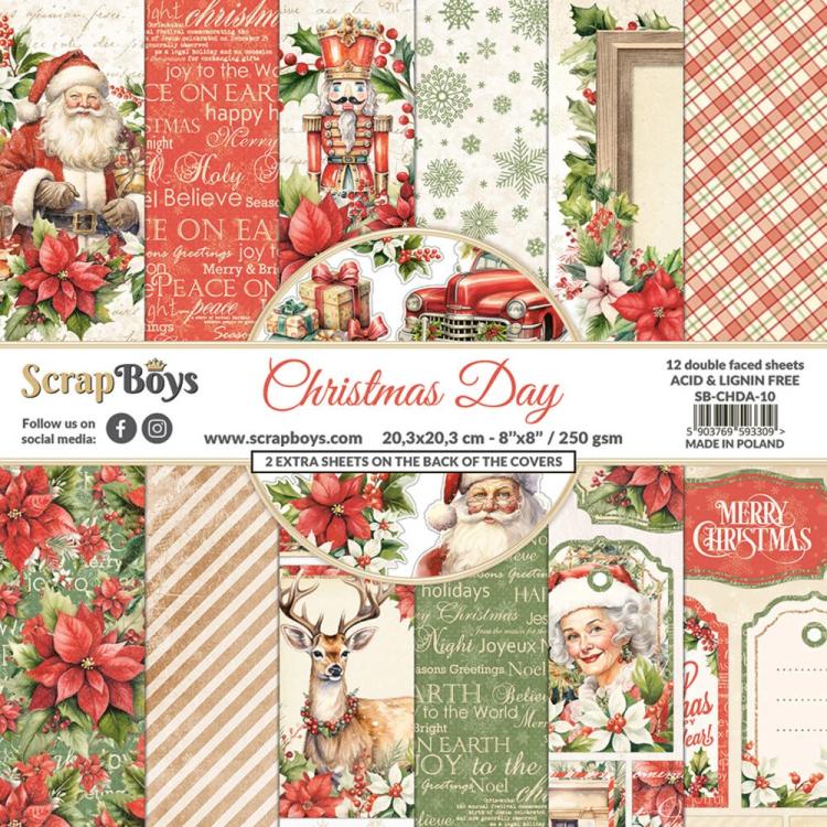 ScrapBoys Christmas Day 8x8 Inch Paper Pad