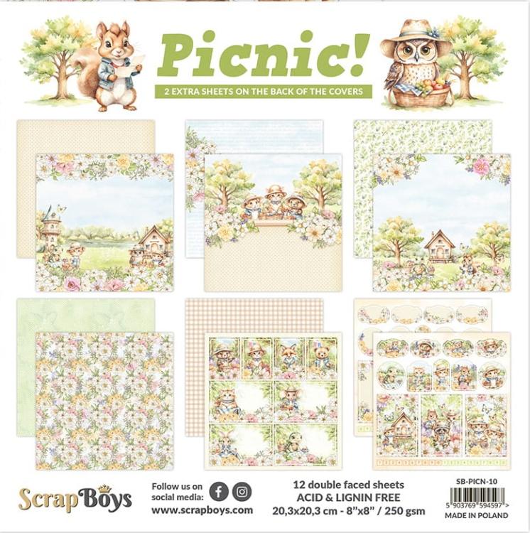 ScrapBoys Picnic! 8x8 Paper Pad