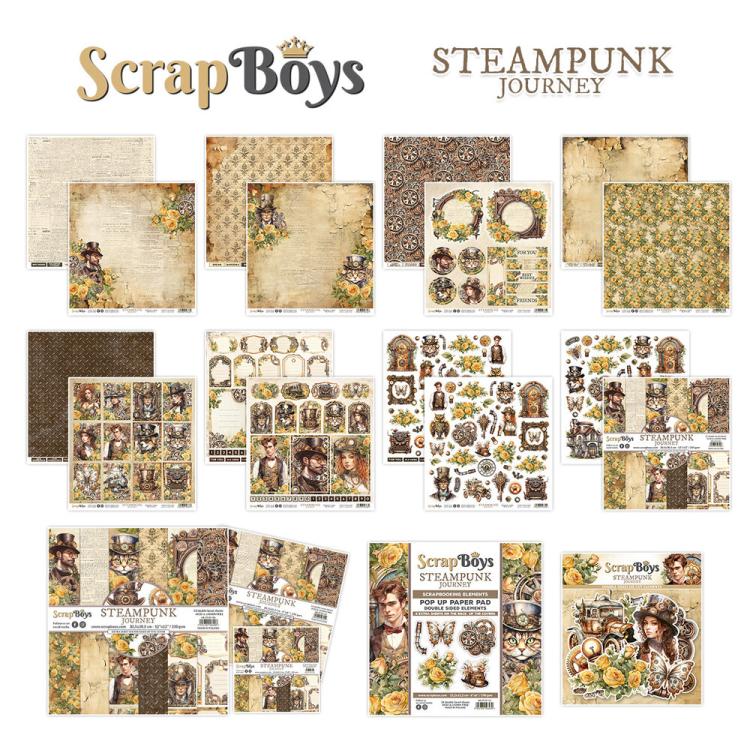 ScrapBoys Steampunk Journey 6x6 Inch Paper Pad