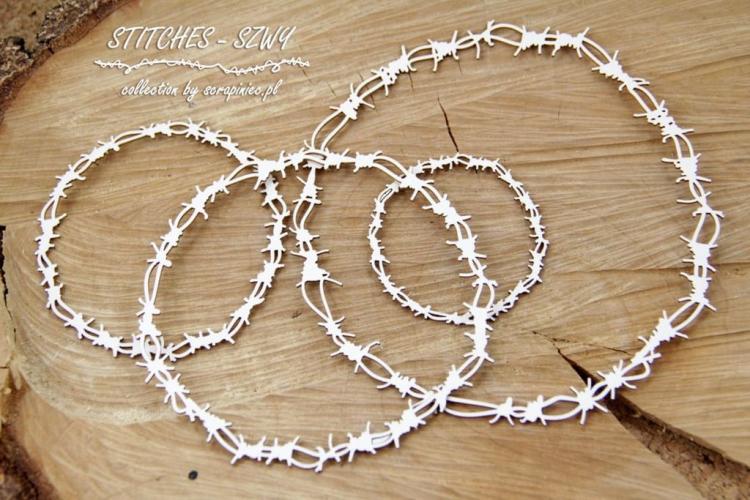 Scrapiniec Chipboard Barbwire Frames #4603