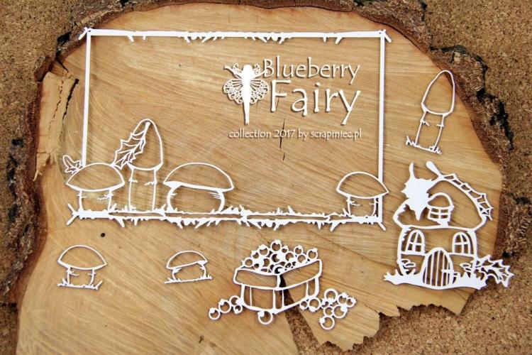 Scrapiniec Chipboard Blueberry Fairy XL Rectangle Frame #4732